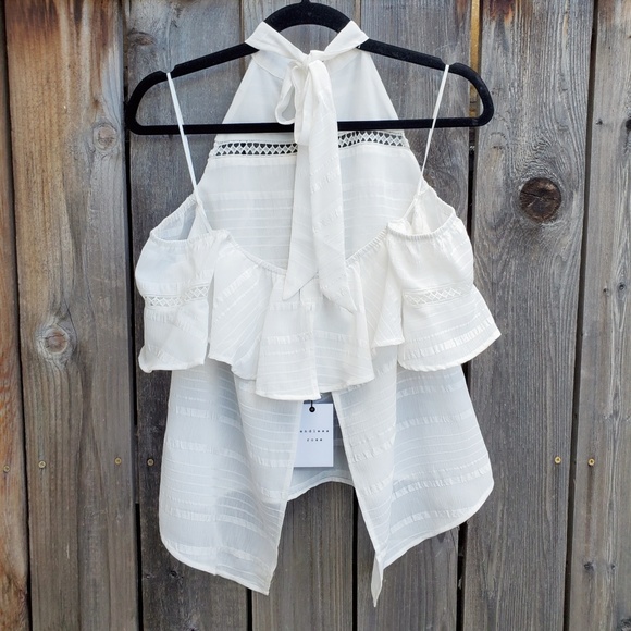 NWT Revolve Endless Rose Halter Cold Shoulder Top - Picture 4 of 6